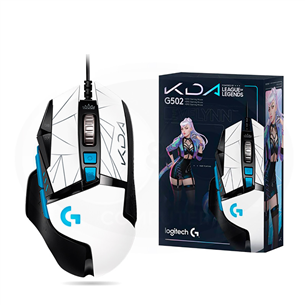 Logitech G502 Hero League of Legends Edition, white/black/light blue - Wired mouse