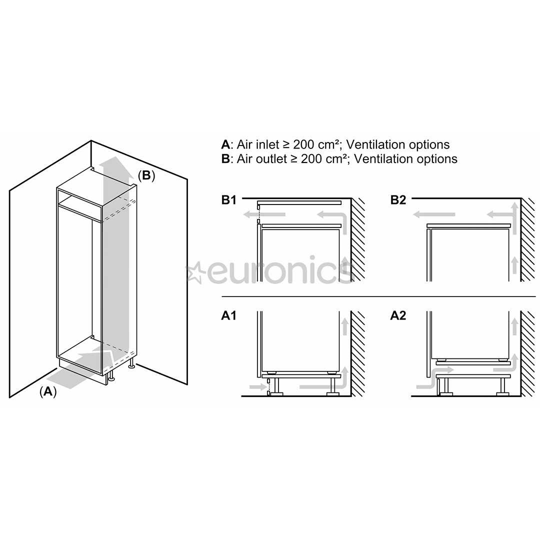 Bosch seeria 6, 319 L, kõrgus 178 cm - Integreeritav jahekapp