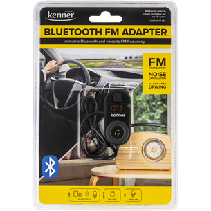 Kenner FT-622 BT, Bluetooth, USB-питание, поддержка SD-карты, черный - FM-трансмиттер