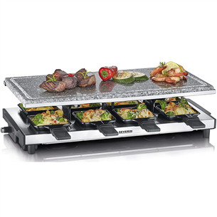 Severin, 1500 W, roostevaba teras - Raclette grill kiviplaadiga