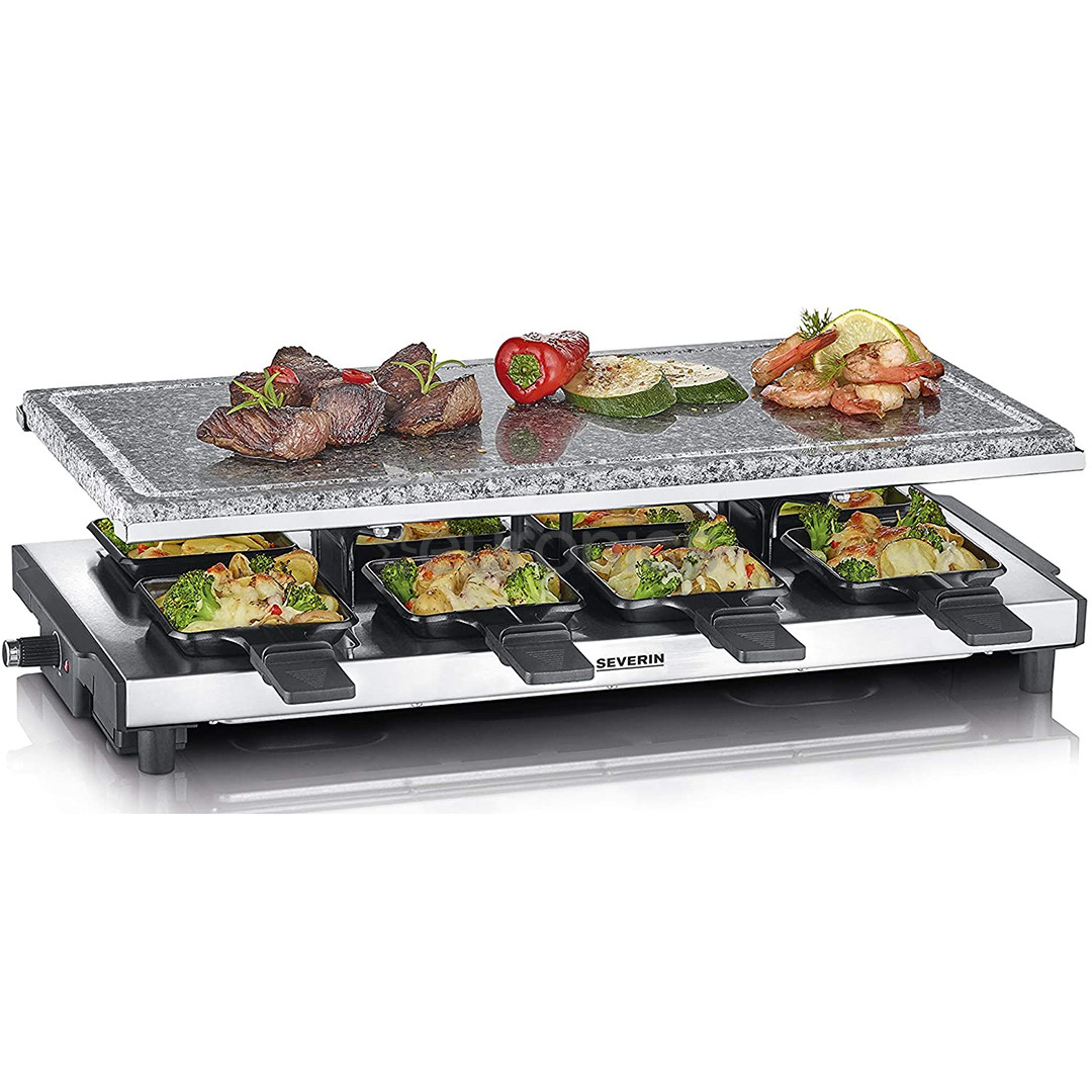 Severin, 1500 W, roostevaba teras - Raclette grill kiviplaadiga