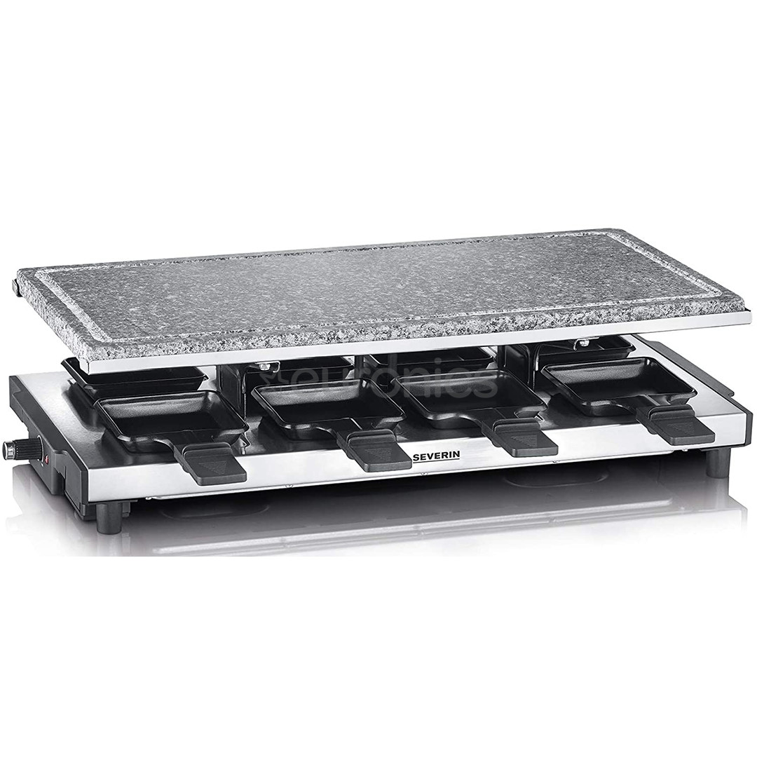 Severin, 1500 W, roostevaba teras - Raclette grill kiviplaadiga