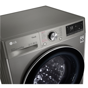 LG, 9 kg / 6 kg, depth 56.5 cm, 1400 rpm - Washer-Dryer Combo