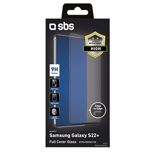 SBS Full Cover Tempered Glass, Samsung Galaxy S22+ - Ekraanikaitseklaas