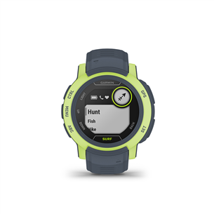 Garmin Instinct 2, Surf Edition, 45 мм, синий/неоново-желтый - Спортивные часы