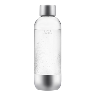 AGA, 1 L, silver/clear - PET Bottle for AGA Soda Maker