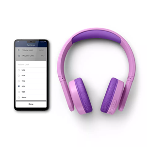 Philips TAK4206BL/00, roosa - Laste juhtmevaba kõrvaklapid