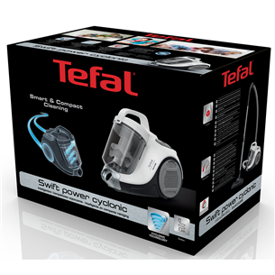 Tefal Swift Power Cyclonic, 750 W, valge - Konteinertolmuimeja