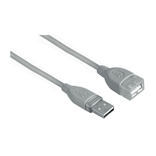 Hama USB 2.0 Extension Cable, 3 m, hall - USB pikenduskaabel 00200620