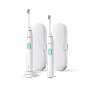 Philips Sonicare ProtectiveClean 4300, 2 pieces, travel case, white - Electric toothbrush