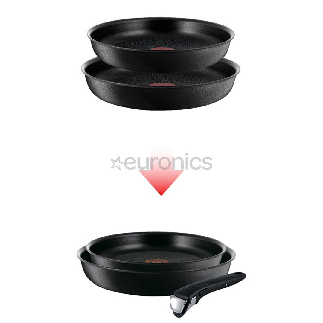 Tefal Ingenio Expertise, 22/26 см, черный - Комплект сковородок + ручка