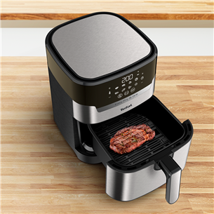 Tefal Easy Fry & Grill, 1400 Вт, нерж. сталь/черный - Аэрогриль