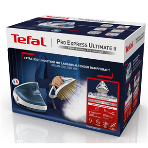 Tefal Pro Express Ultimate II, 3000 Вт, синий/белый - Гладильная система