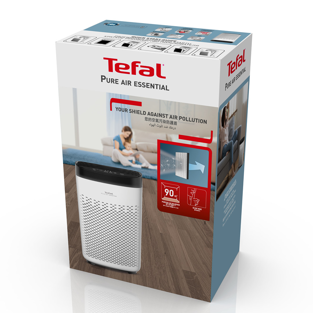 Tefal Pure Air Essential, до 90 м², 230 м³/ч, белый - Очиститель воздуха
