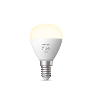 Philips Hue White Lustre, Läikiv, P45, E14, valge - Nutivalgusti