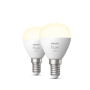 Philips Hue White Lustre, Läikiv, P45, E14, 2 tk, valge - Nutivalgusti 929002440604