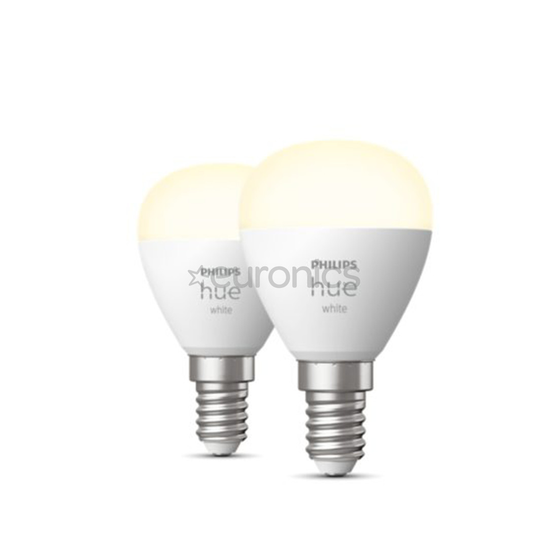 Philips Hue White Lustre, P45, E14, 2 pcs, white - Smart Light
