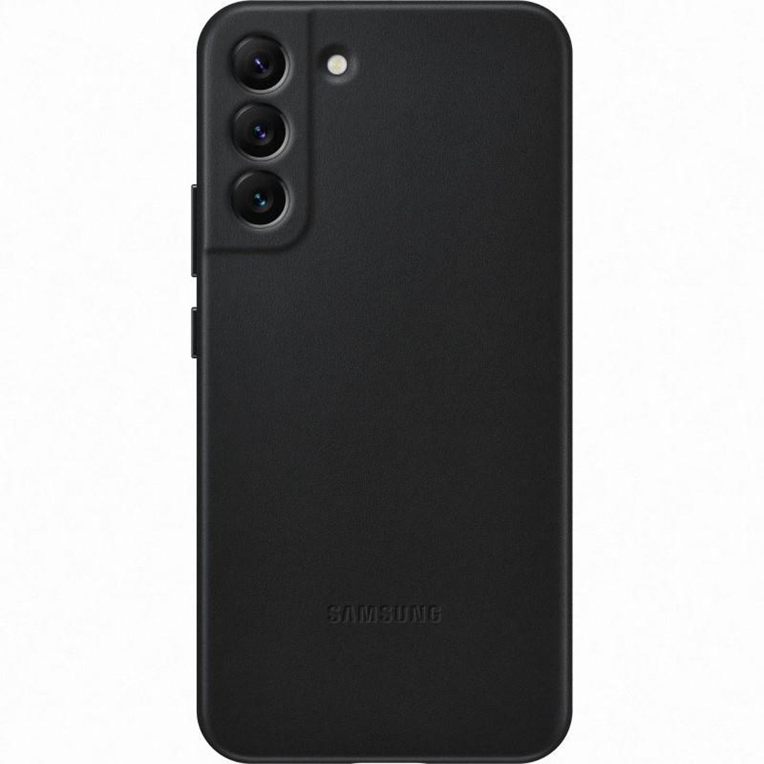 Samsung Galaxy S22+ Leather Cover, кожа, черный - Чехол для смартфона