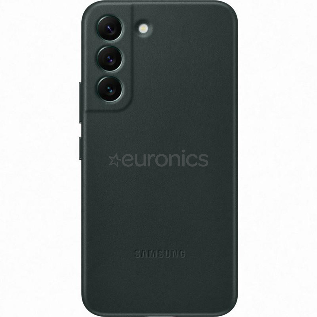 Samsung Galaxy S22 Leather Cover, leather, dark green - Smartphone cover
