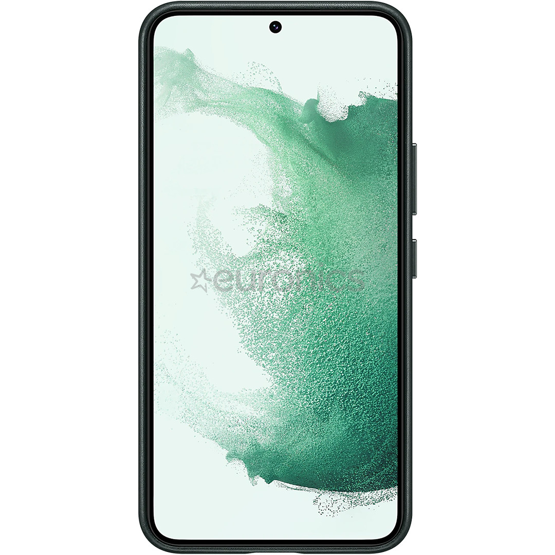 Samsung Galaxy S22 Leather Cover, leather, dark green - Smartphone cover