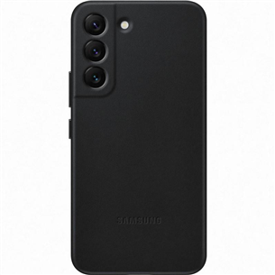 Samsung Galaxy S22 Leather Cover, кожа, черный - Чехол для смартфона