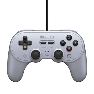 8Bitdo Pro 2 Wired, gray - Gaming controller