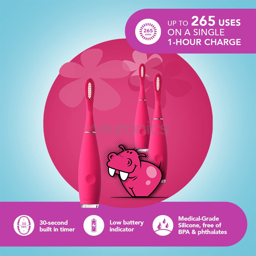 Foreo ISSA kids, розовый - Электрическая зубная щетка для детей