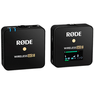 RODE Wireless GO II Single, 3,5 mm, USB-C, must - Juhtmevaba mikrofon WIGOIISINGLE