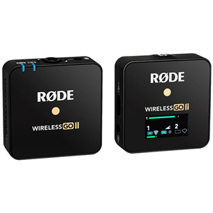 RODE Wireless GO II Single, 3,5 mm, USB-C, must - Juhtmevaba mikrofon