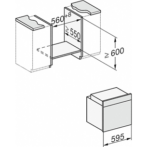 Miele, 76 L, must - Integreeritav ahi