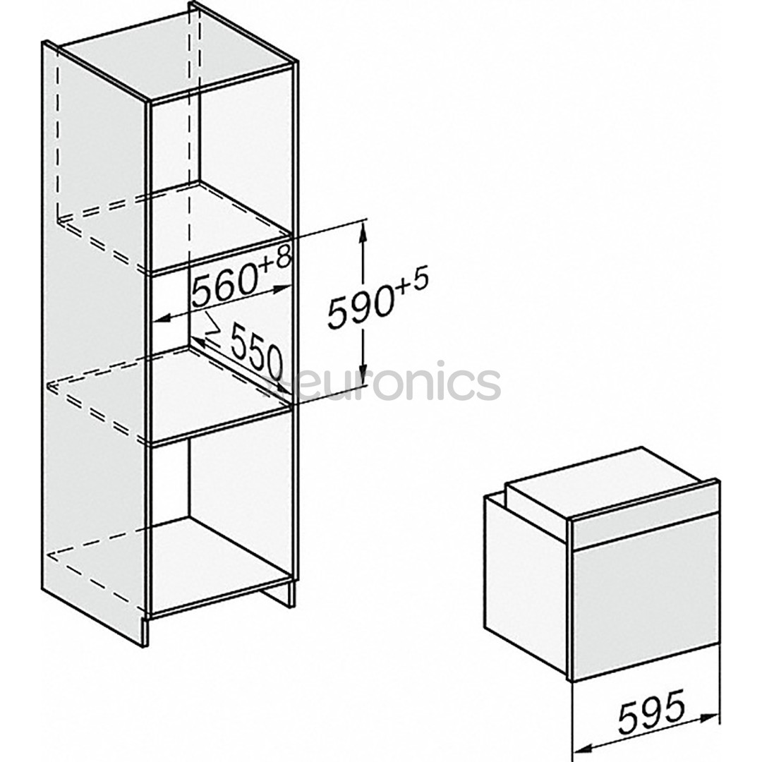 Miele, TasteControl, 76 л, нерж. сталь - Интегрируемый духовой шкаф