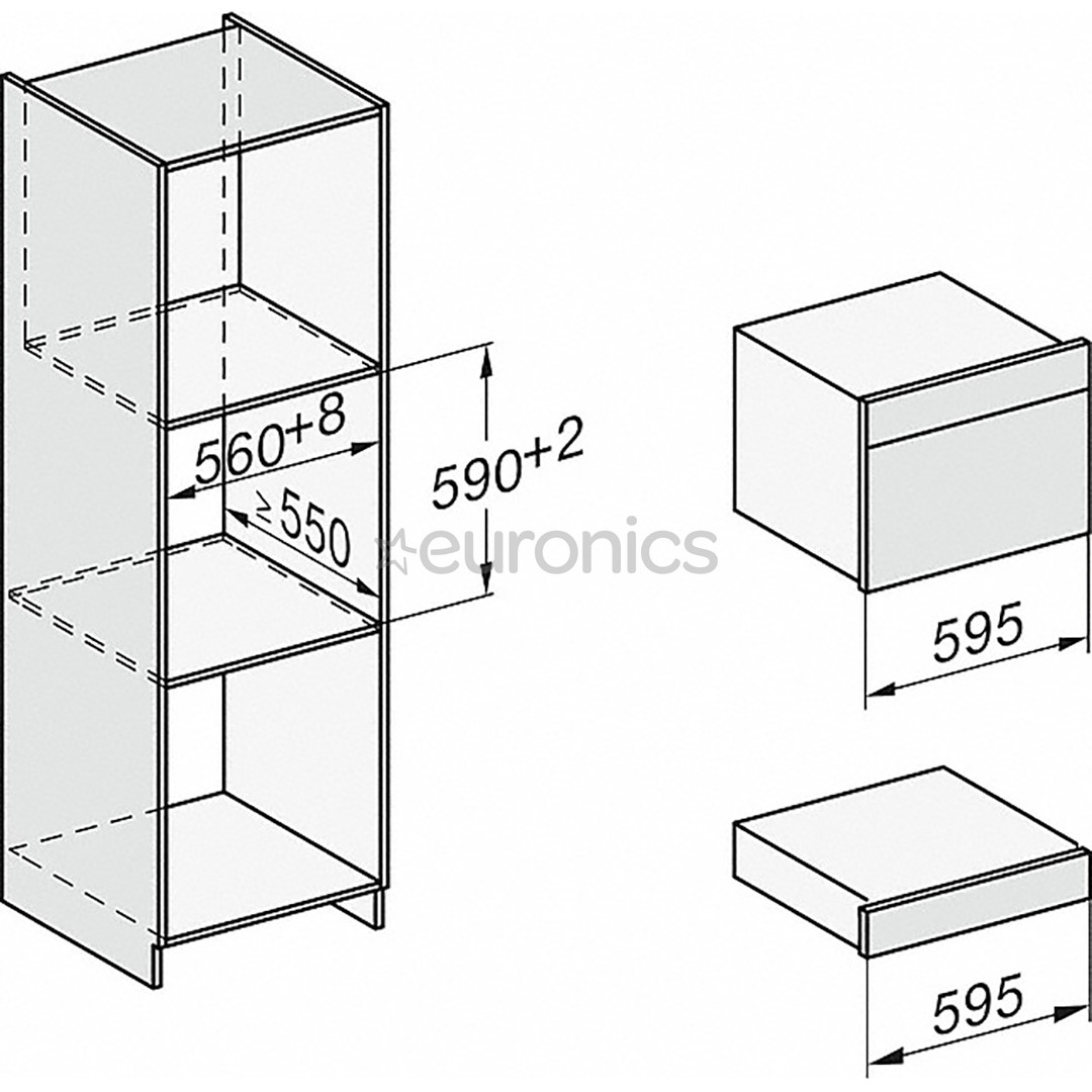 Miele, Sous-vide meetod, 40 L, roostevaba teras - Integreeritav auruahi