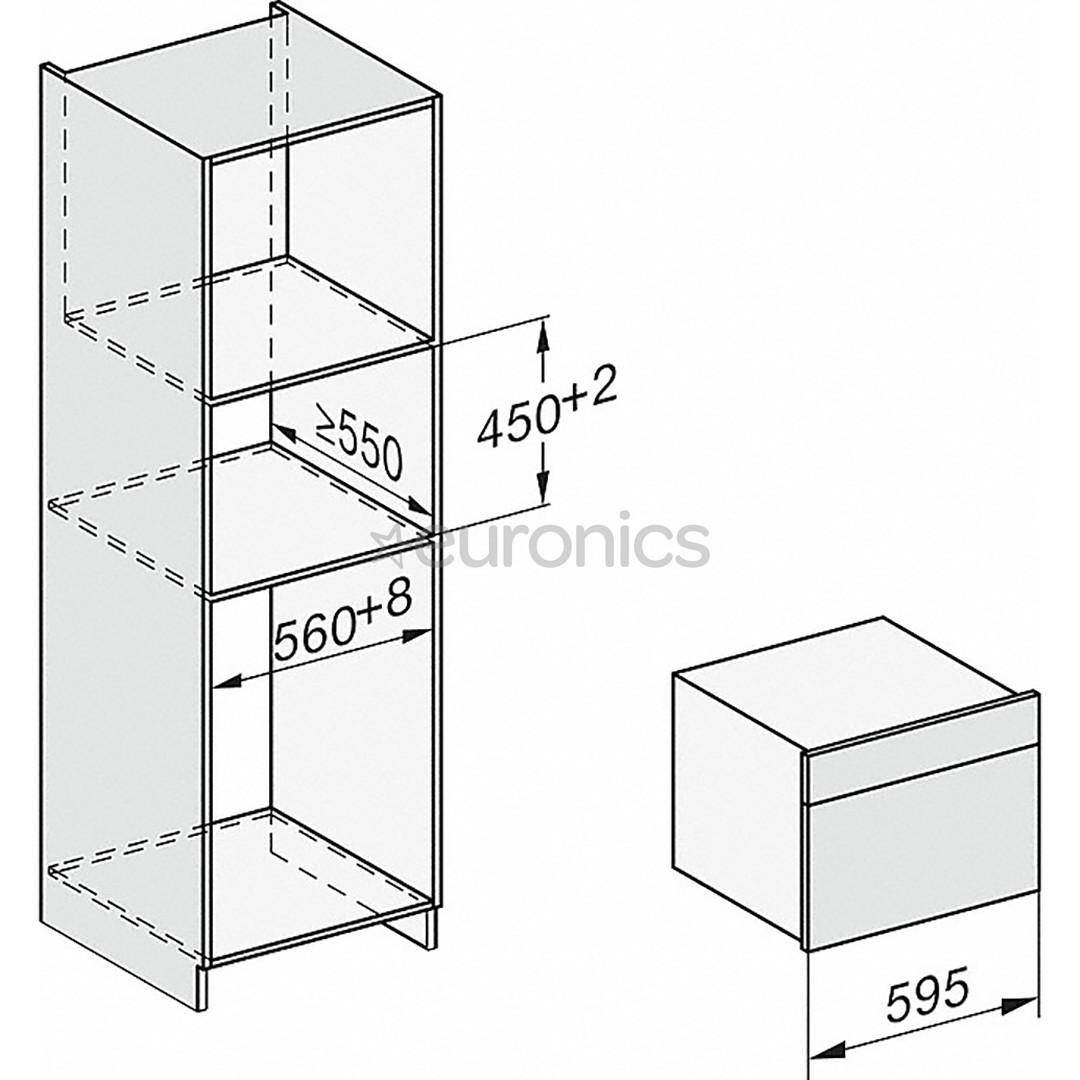 Miele, Sous-vide meetod, 40 L, roostevaba teras - Integreeritav auruahi