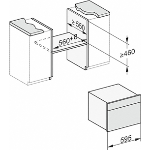 Miele, 40 L, must - Integreeritav auruahi