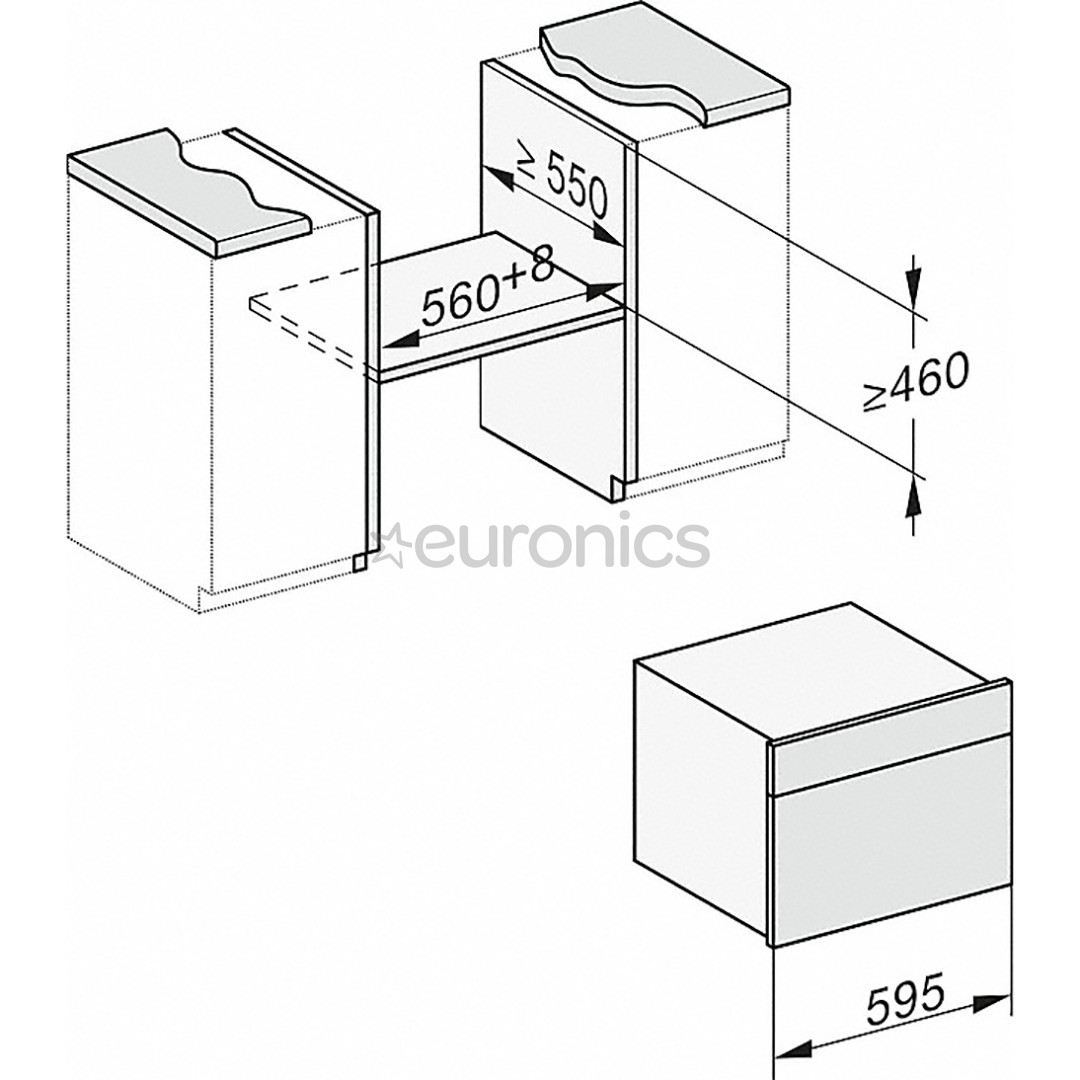 Miele, 40 L, must - Integreeritav auruahi