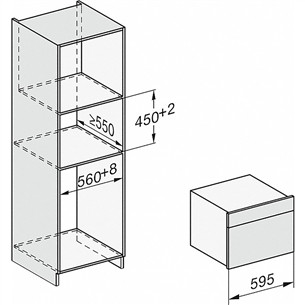 Miele, 40 L, must - Integreeritav auruahi