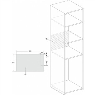 Miele, 17 л, 800 Вт, черный - Интегрируемая микроволновая печь с грилем