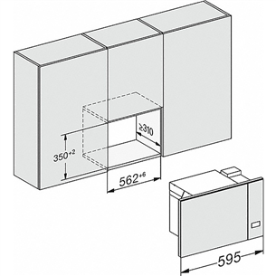 Miele, 17 L, 800 W, must - Integreeritav mikrolaineahi grilliga