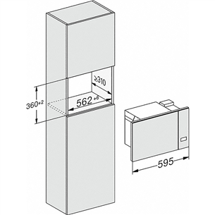 Miele, 17 L, 800 W, must - Integreeritav mikrolaineahi grilliga