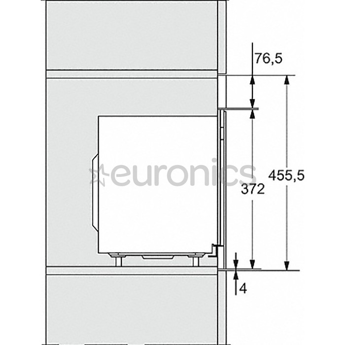 Miele, 17 л, 800 Вт, черный - Интегрируемая микроволновая печь с грилем