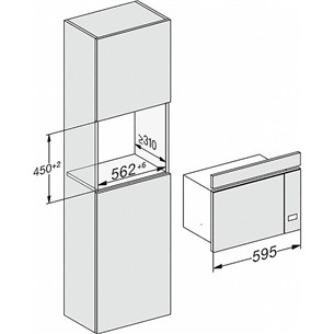 Miele, 17 л, 800 Вт, черный - Интегрируемая микроволновая печь с грилем