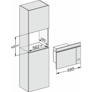 Miele, 17 L, 800 W, must - Integreeritav mikrolaineahi grilliga