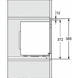 Miele, 17 л, 800 Вт, черный - Интегрируемая микроволновая печь с грилем