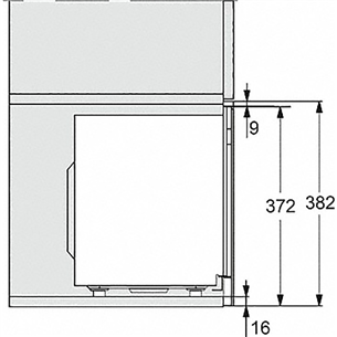 Miele, 17 L, 800 W, must - Integreeritav mikrolaineahi grilliga