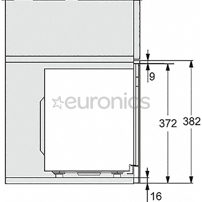 Miele, 17 л, 800 Вт, черный - Интегрируемая микроволновая печь с грилем