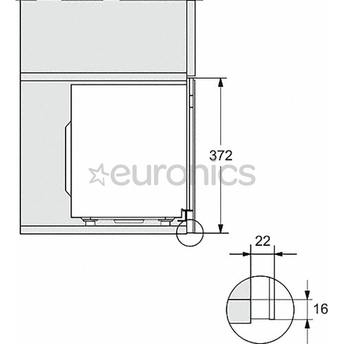 Miele, 17 л, 800 Вт, черный - Интегрируемая микроволновая печь с грилем