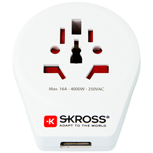 Адаптер для путешествий World to Europe USB SKROSS