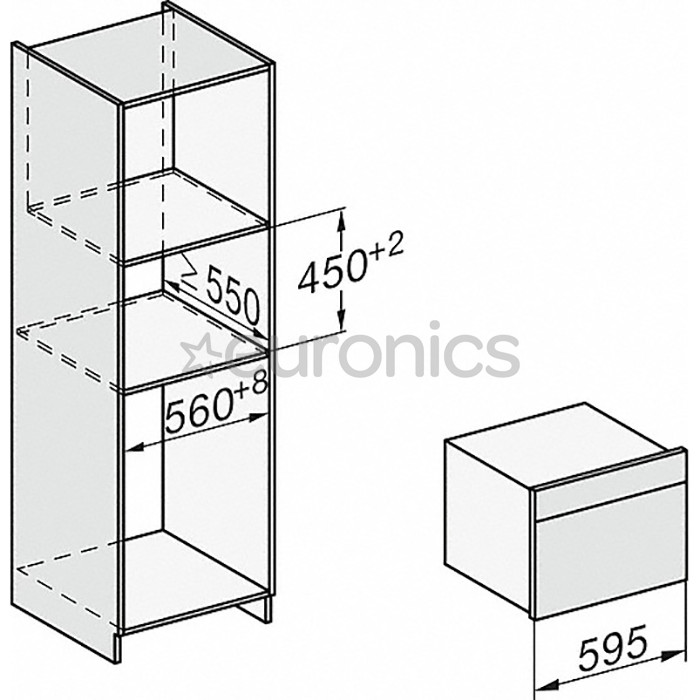 Miele, mikrolainefunktsiooniga, eelkuumutus, 43 L, roostevaba teras - Integreeritav kompaktahi