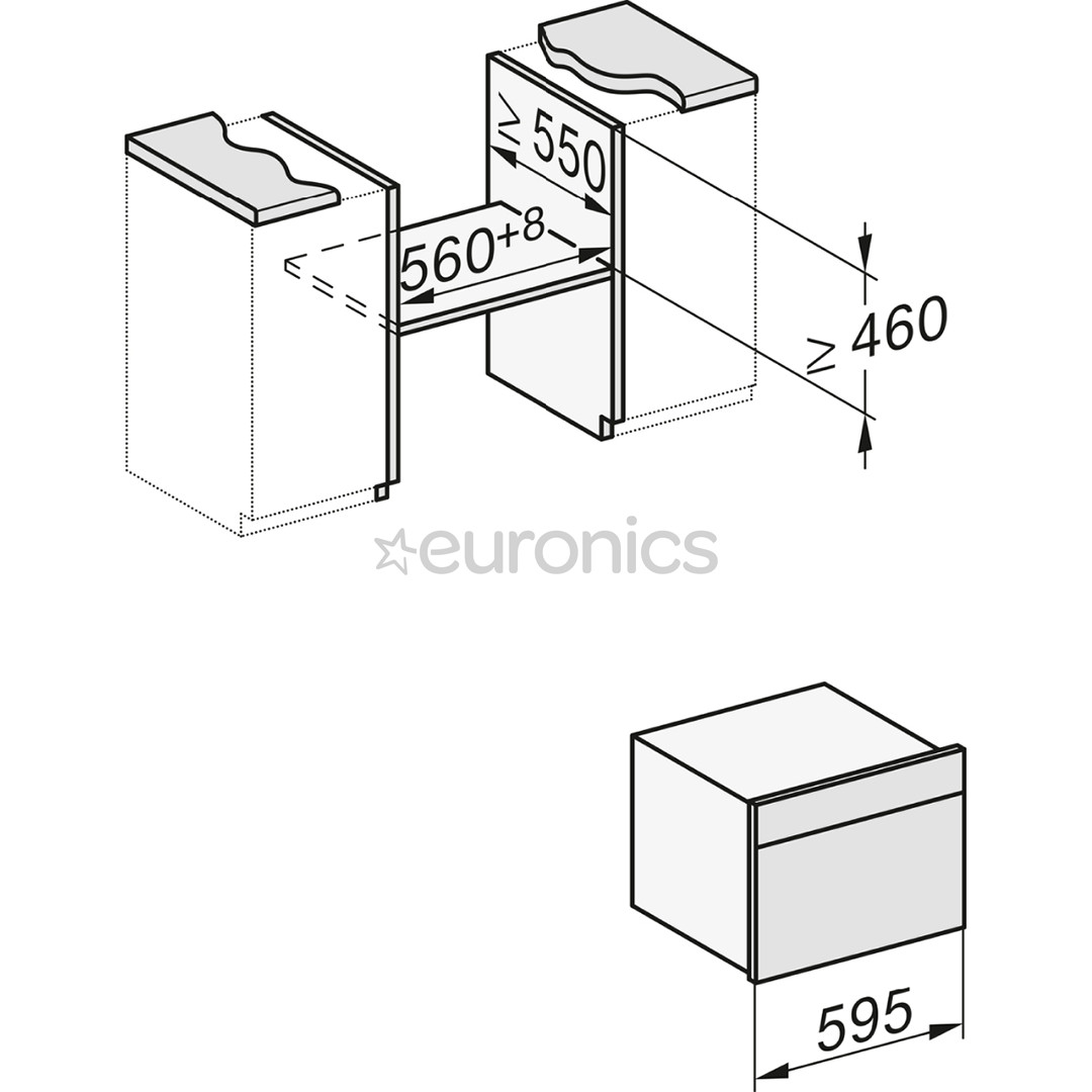 Miele, с функцией микроволн, 43 л, черный - Интегрируемый компактный духовой шкаф