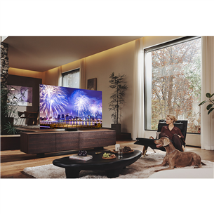 Samsung QN900B, 65'', 8K, Neo QLED, central stand, silver/black - TV